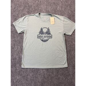 Kamisa by Kultura Men's Large Great Outdoor Baguio Graphic T-Shirt Green NWT